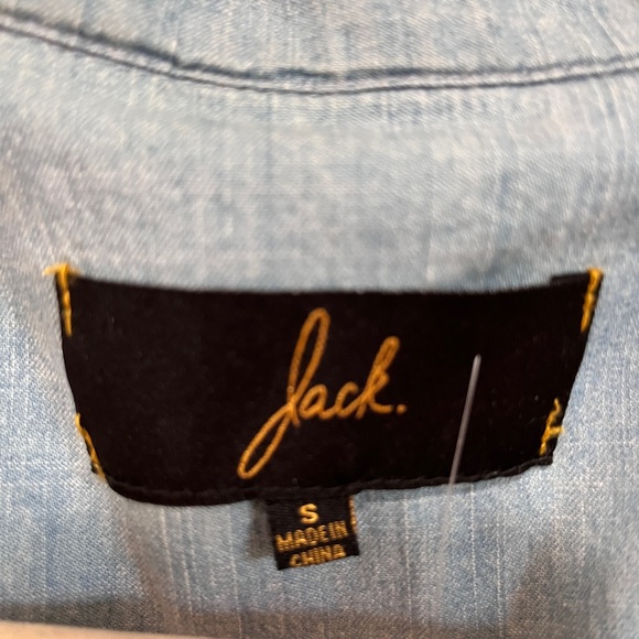 Jack denim cotton vest with zippers size small S - Picture 8 of 8